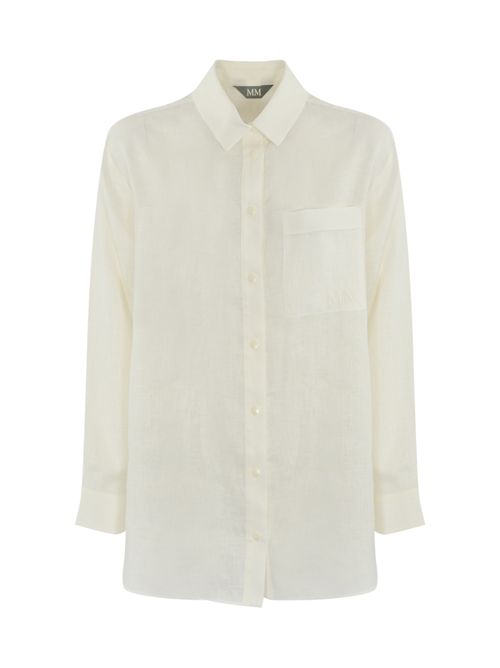 Camicia over Noel in lino Bianco MM Max Mara | 2516111018600010